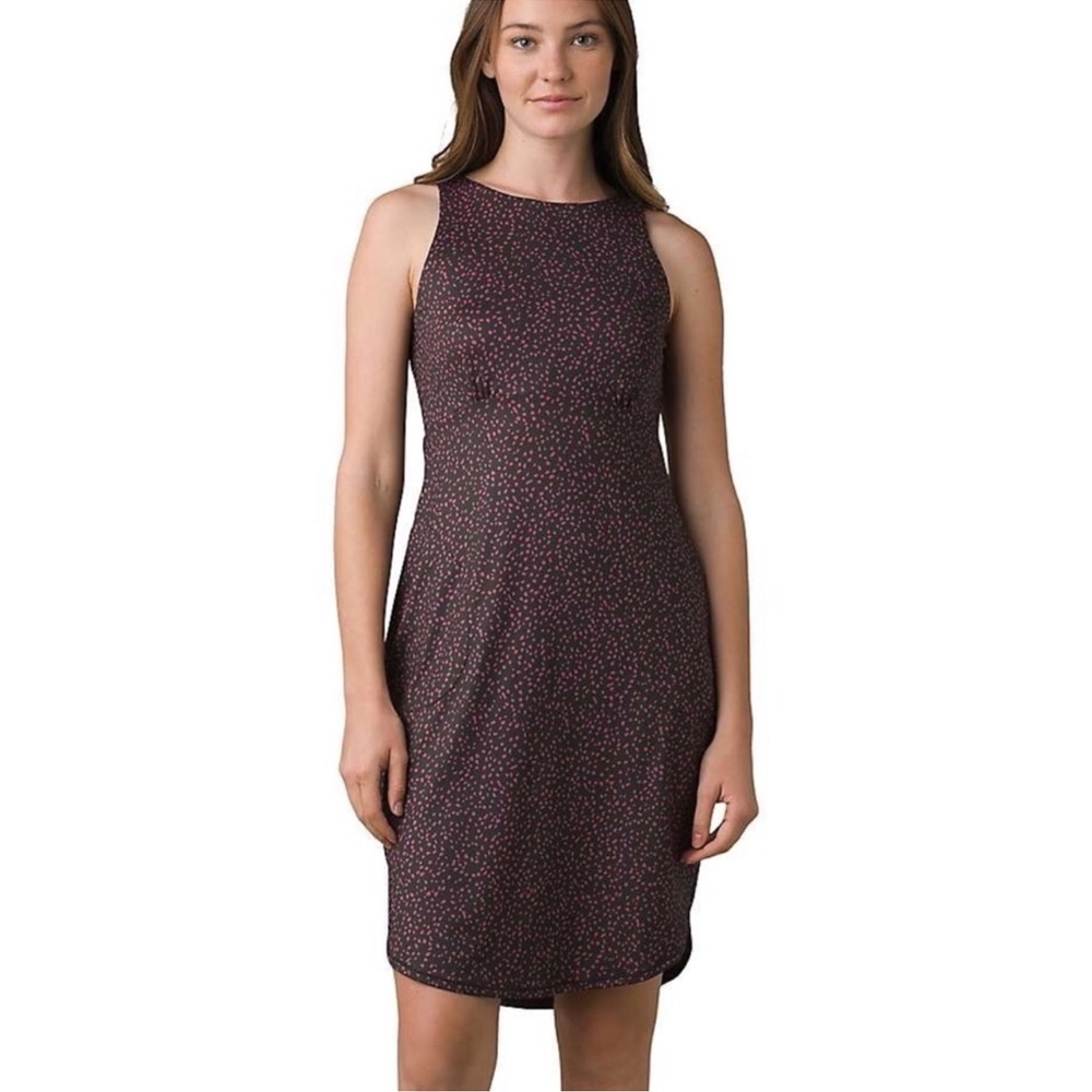 Prana Emerald Lake Every Day Dress in Deep Pine Spots Size S